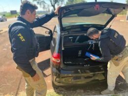 Em um só dia, PRF apreende 614 quilos de maconha, uma pistola, um carro roubado e 10 coletes em Santa Terezinha de Itaipu