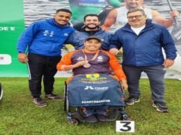 Atleta iguaçuense conquista duas medalhas na Paracanoagem