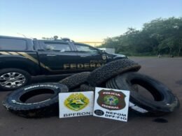 Apreendidos pneus contrabandeados do Paraguai