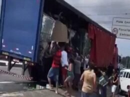 Saquear cargas de caminhões acidentados nas estradas é crime