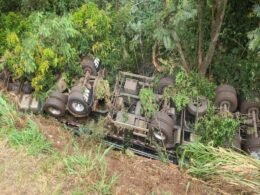 Acidente na BR-277 em Medianeira: Carreta tomba e motorista morre no local