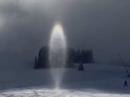 Vídeo: esquiadora filma “portal para outra dimensão” na Áustria