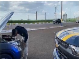 PRF recupera veículo roubado a mais de um ano e prende dois suspeitos na BR-277