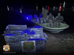 Meia tonelada de drogas é apreendida nas margens do Rio Paraná