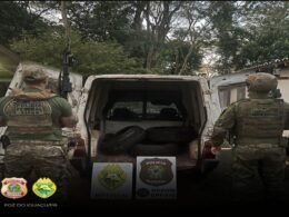 Veículo com pneus contrabandeados é apreendido nas margens do Rio Paraná