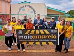 Vereadores participam de campanha de conscientização sobre o Maio Amarelo