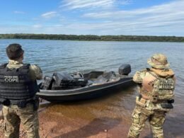 Apreendida embarcação com cigarros contrabandeados no Lago de Itaipu
