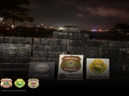Meia tonelada de maconha é apreendida em operação conjunta às margens do rio Paraná