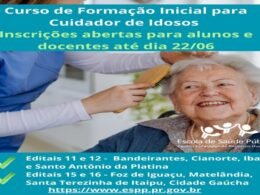 Curso gratuito para formação de cuidadores de idosos está com inscrições abertas