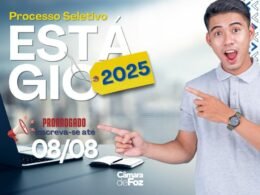 Inscrições para processo seletivo de estagiários da Câmara de Foz são prorrogadas