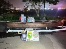 Barco com 60 quilos de maconha é apreendido em patrulhamento no rio Paraná