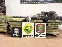 Barco com 1,1 tonelada de maconha é interceptado no Lago de Itaipu