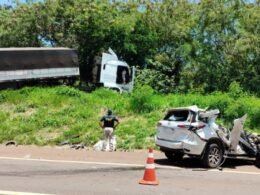 Acidente com vítima fatal e feridos graves na BR-277, entre Matelândia e Medianeira (PR)