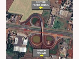Obras da Perimetral Leste interrompem meia pista da BR-277 a partir de hoje segunda (24)