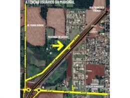 Perimetral Leste libera via marginal que dá acesso ao bairro Florata, em Foz