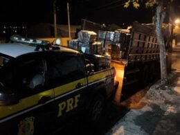 Motorista tenta fugir, mas PRF apreende caminhão com 3 toneladas de maconha