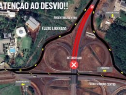 Bloqueio parcial no acesso ao viaduto altera rotas na Avenida das Cataratas
