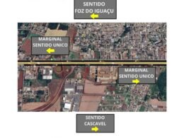 Tráfego nas marginais da BR-277 muda a partir desta terça-feira em Foz do Iguaçu