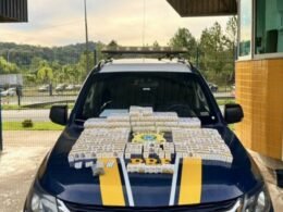 Van é flagrada com mais de 6 mil ampolas de medicamentos proibidos na BR-277