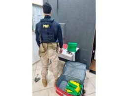 Nervosismo denuncia passageiro com 14 quilos de maconha e arma em ônibus