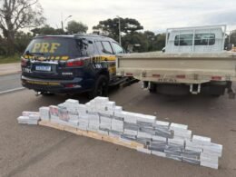 Motorista é detido após PRF localizar 170 celulares ocultos em caminhão