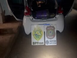 Homem é preso transportando 300 kg de maconha em carro com placas paraguaias