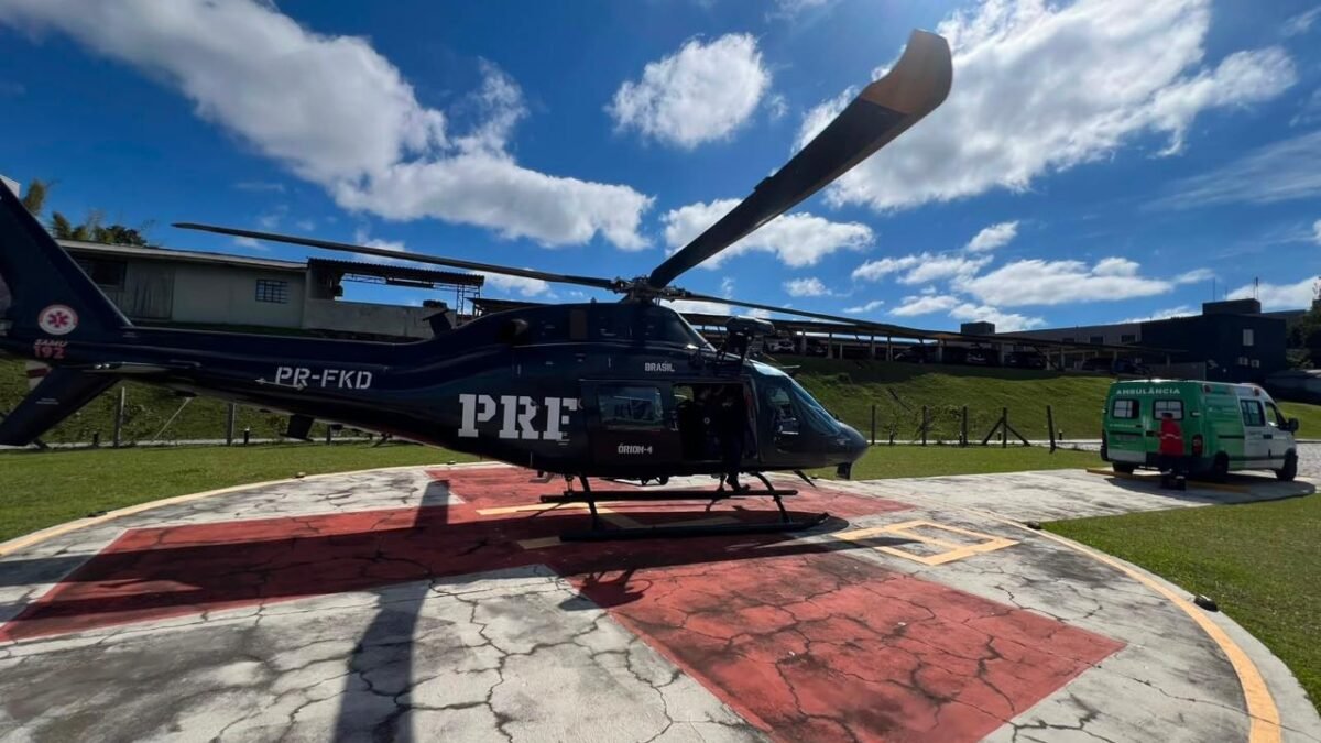 Corrida contra o tempo: força-tarefa leva paciente de Foz de helicóptero para transplante de fígado