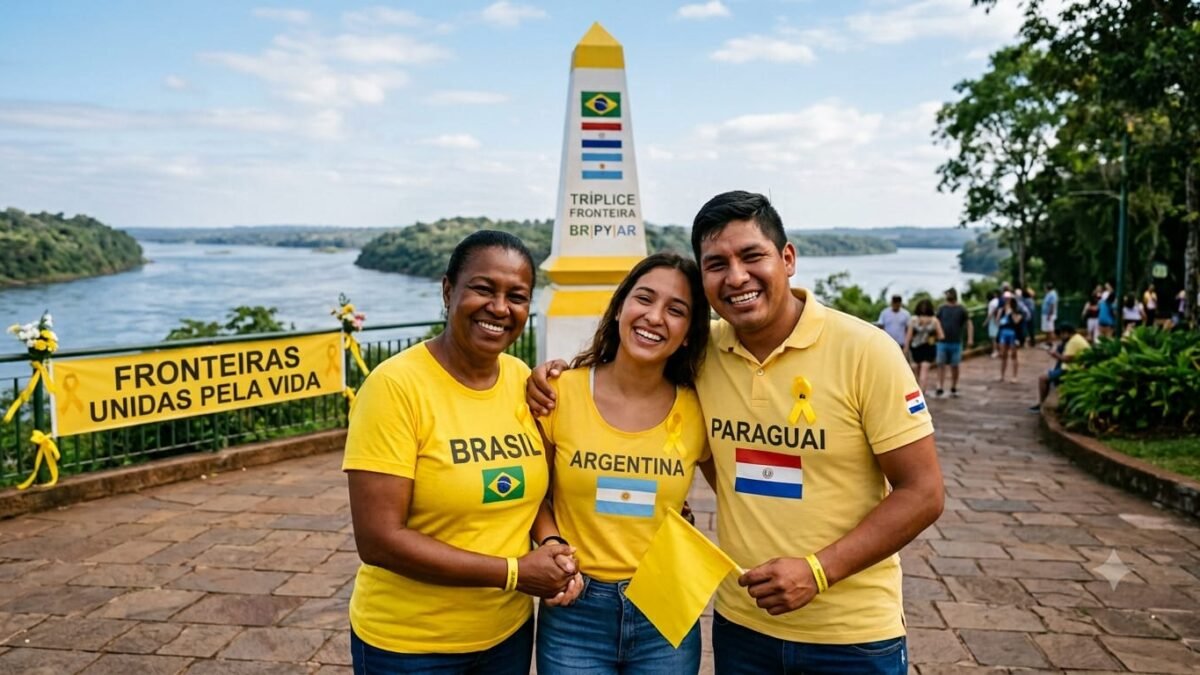 Setembro Amarelo une Brasil, Paraguai e Argentina em Foz; veja a programação e onde pedir ajuda
