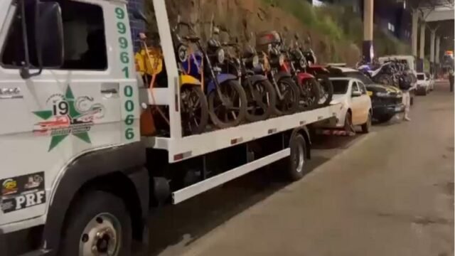 Operação da PRF resulta em 25 motos apreendidas, 110 multas e duas recusas ao bafômetro