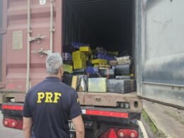 PRF apreende quase 6,8 toneladas de maconha em caminhão na BR-163, em Guaíra